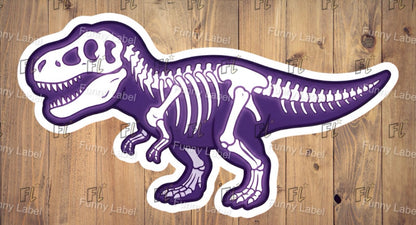 Rad Rex Glow-in-the-Dark Skeleton Dinosaur Sticker