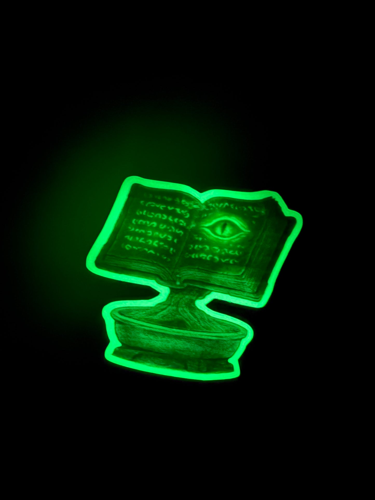 Enchanted Grimoire Glow-in-the-Dark Spellbook Sticker