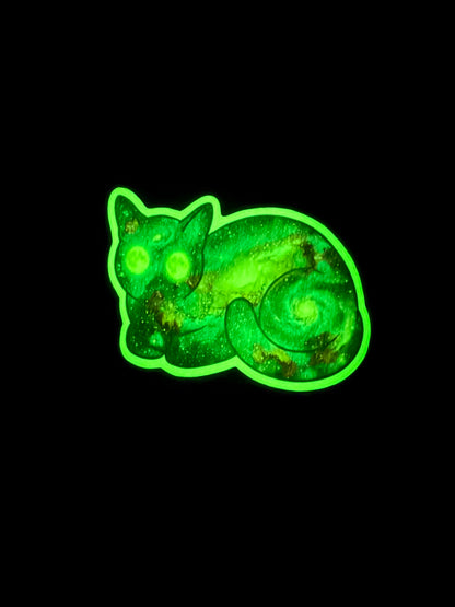 Cosmic Kitty Glow-in-the-Dark Galaxy Sticker