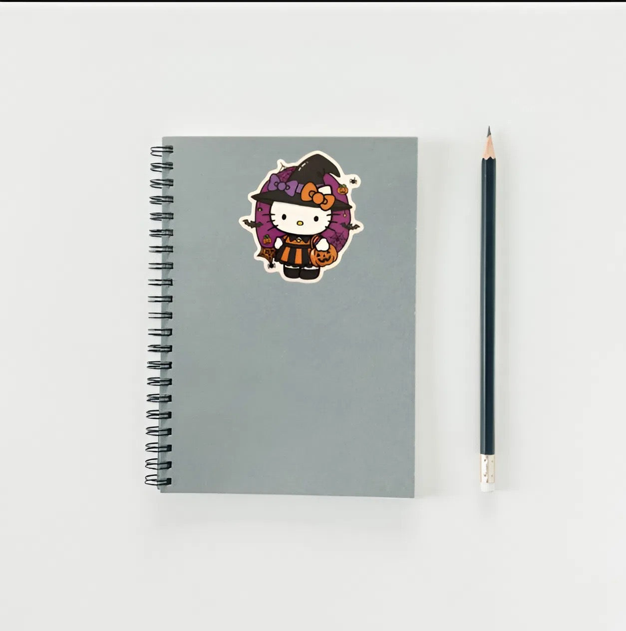 Hello Kitty Witch Halloween Sticker | Cute Spooky Decal | Sanrio Fan Art | Pumpkin Trick or Treat Vinyl | Fall Decor Gift | Nostalgic Witchy