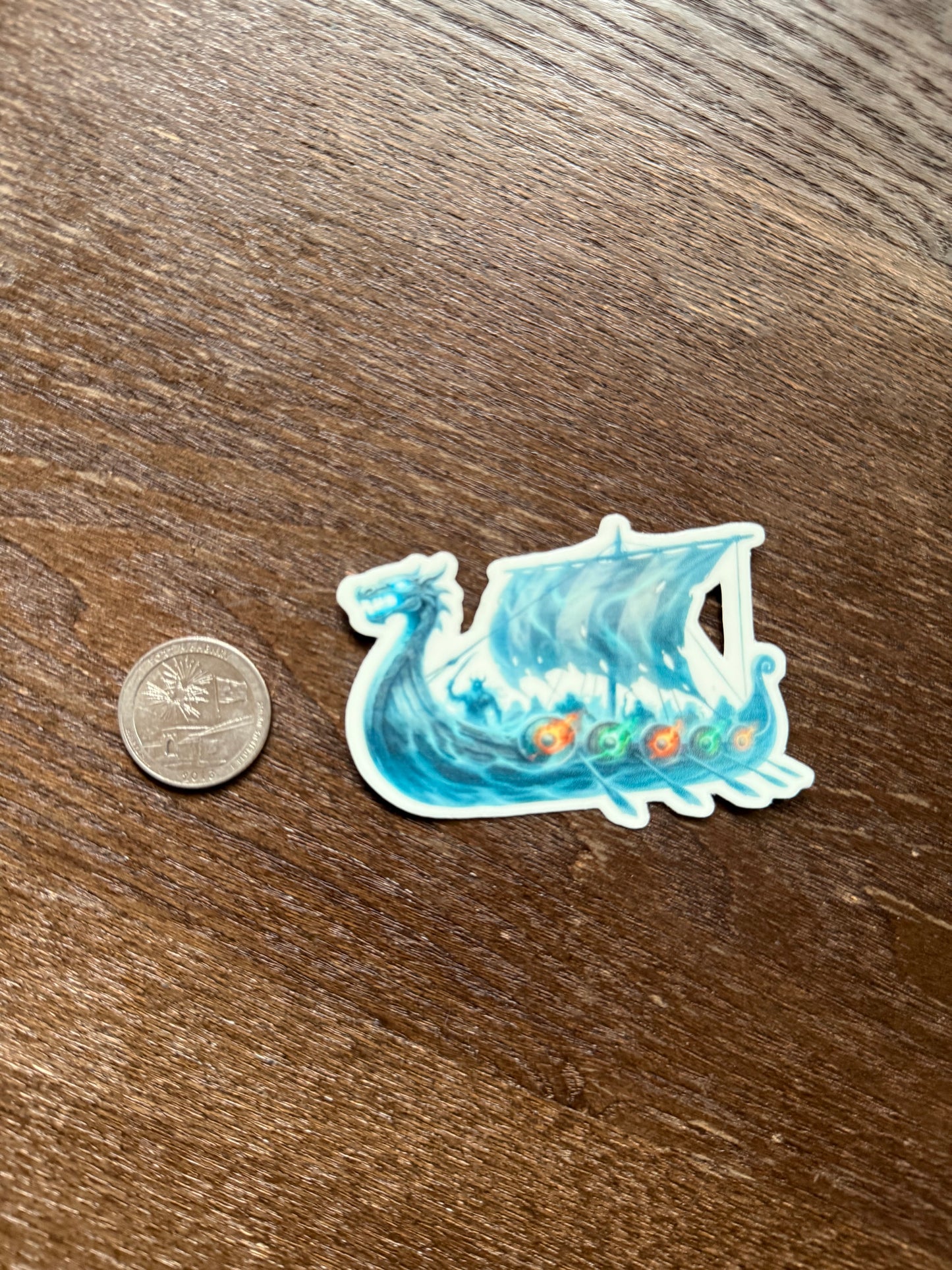 Spectral Longship Glow-in-the-Dark Viking Ghost Ship Sticker