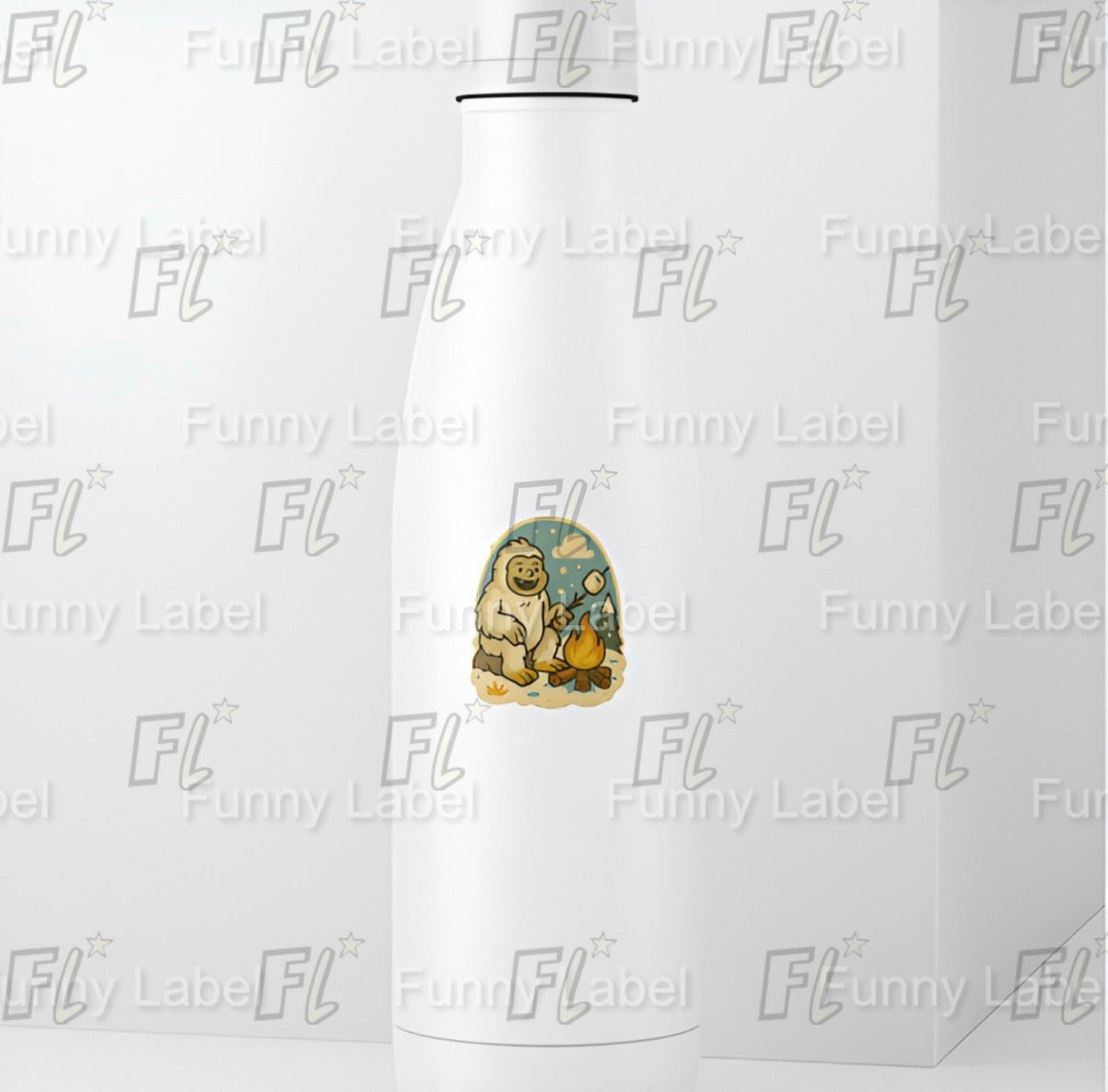 Holographic Yeti Sticker – Waterproof Winter Camping Decal