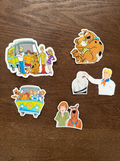 Scooby-Doo Sticker Pack | Mystery Machine & Gang Vinyl Decals | Waterproof Stickers for Laptop, Water Bottle | Classic 90s Cartoon | Scooby