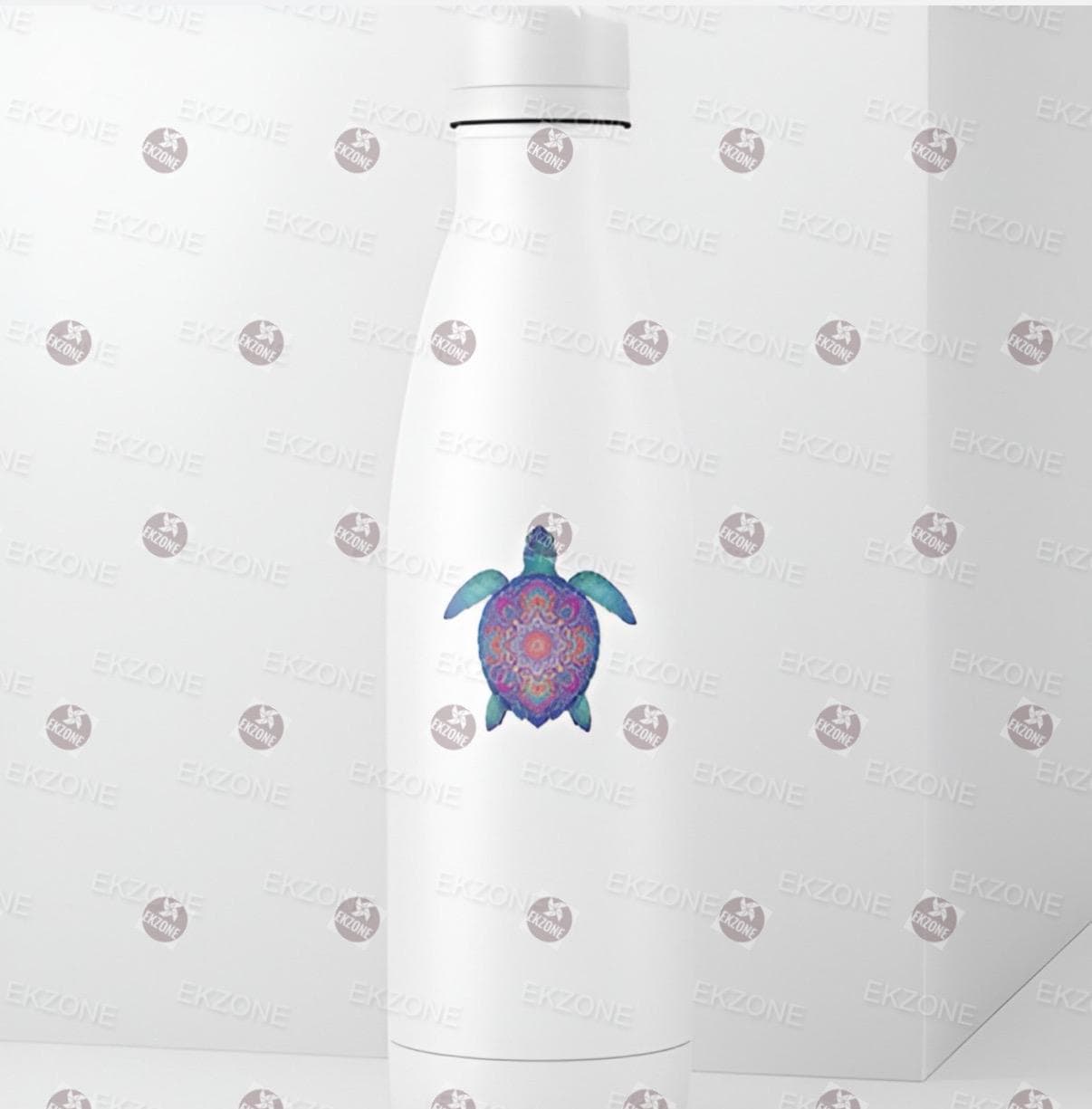 Mandala Sea Turtle Sticker | Bohemian Ocean Decal | Colorful Turtle Shell Art | Yoga Spiritual Vinyl | Turtle Lover Gift | Aesthetic Laptop