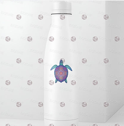 Mandala Sea Turtle Sticker | Bohemian Ocean Decal | Colorful Turtle Shell Art | Yoga Spiritual Vinyl | Turtle Lover Gift | Aesthetic Laptop