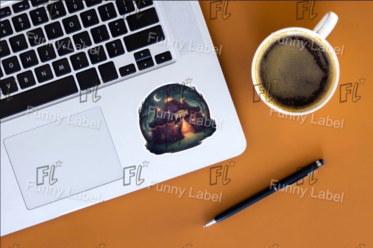 Midnight Carnival Glow-in-the-Dark Vintage Circus Sticker