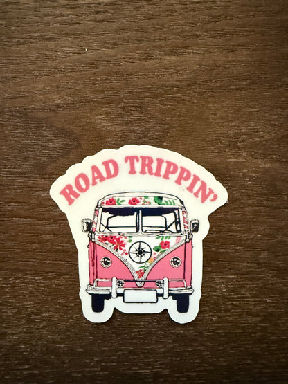VW Bus Sticker Pack (Set of 5) - Van Life Hippie Decals - Retro Road Trip Boho Stickers for Laptop, Cooler, Bottle -Hand Made-Waterproof Stickers