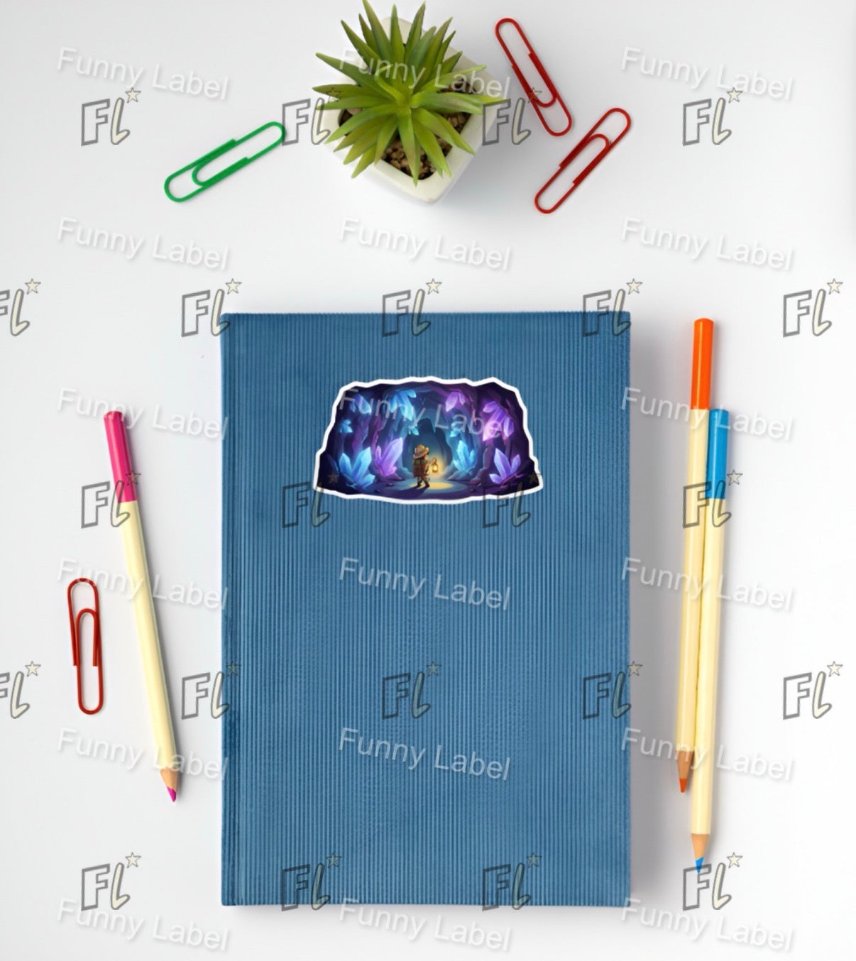 Crystal Cave Explorer Glow-in-the-Dark Adventure Sticker