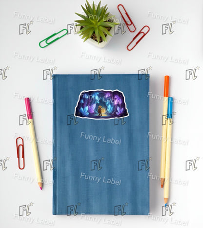 Crystal Cave Explorer Glow-in-the-Dark Adventure Sticker