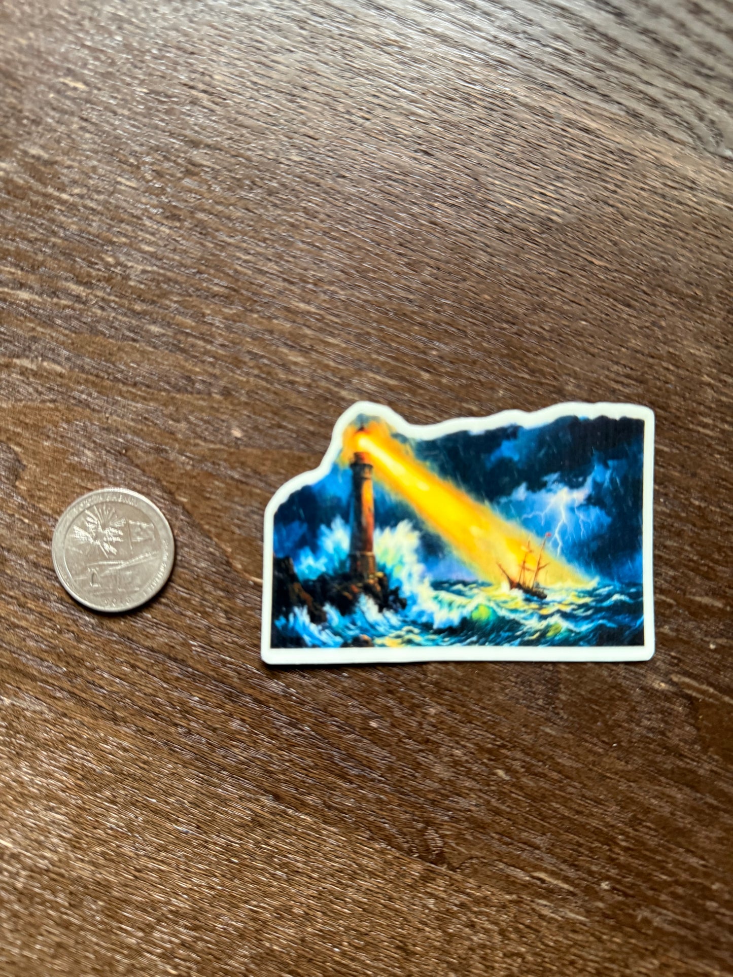 Guiding Light Glow-in-the-Dark Stormy Lighthouse Sticker