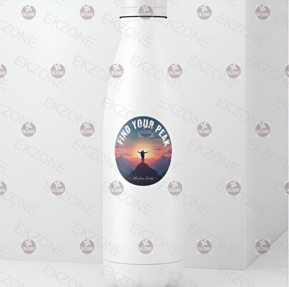 Find Your Peak Mountain Sticker | Adventure Awaits Hiking Decal | Outdoorsy Wanderlust Art | Sunset Nature Vinyl | Motivational Hiker Gift