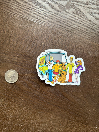 Scooby-Doo Sticker Pack | Mystery Machine & Gang Vinyl Decals | Waterproof Stickers for Laptop, Water Bottle | Classic 90s Cartoon | Scooby
