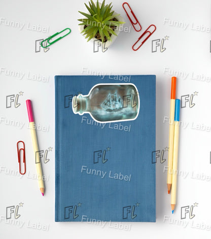 Phantom Seas Glow-in-the-Dark Ghost Ship in a Bottle Sticker