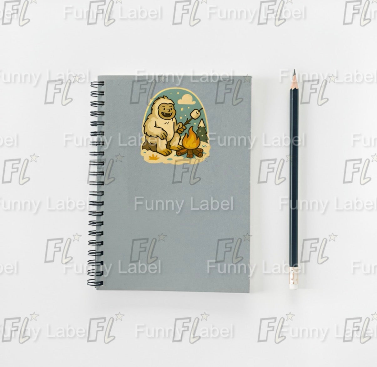 Holographic Yeti Sticker – Waterproof Winter Camping Decal