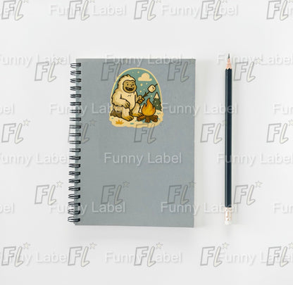 Holographic Yeti Sticker – Waterproof Winter Camping Decal