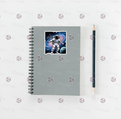 Astronaut Spaceman Sticker | Galaxy Nebula Decal | Sci-Fi Space Travel Art | Cosmic Exploration Vinyl | Astronomer Gift | Future Laptop