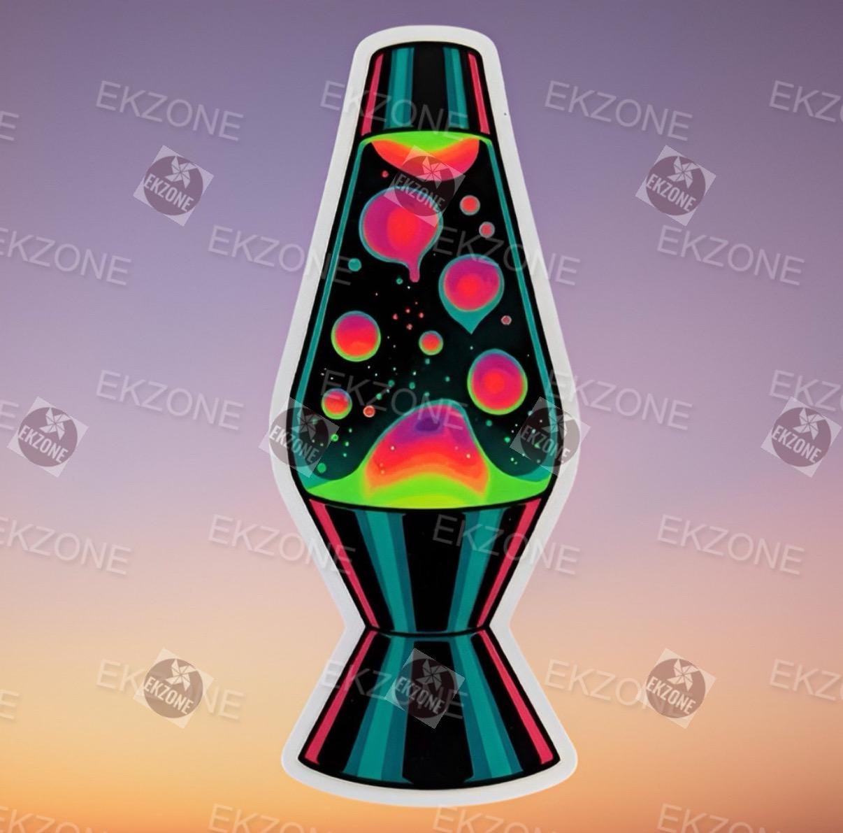 Transparent Lava Lamp Sticker | Psychedelic Retro Decal | Clear Vinyl Groovy Art | 90s Nostalgia | Liquid Motion Lamp Gift | Hippie Vibes