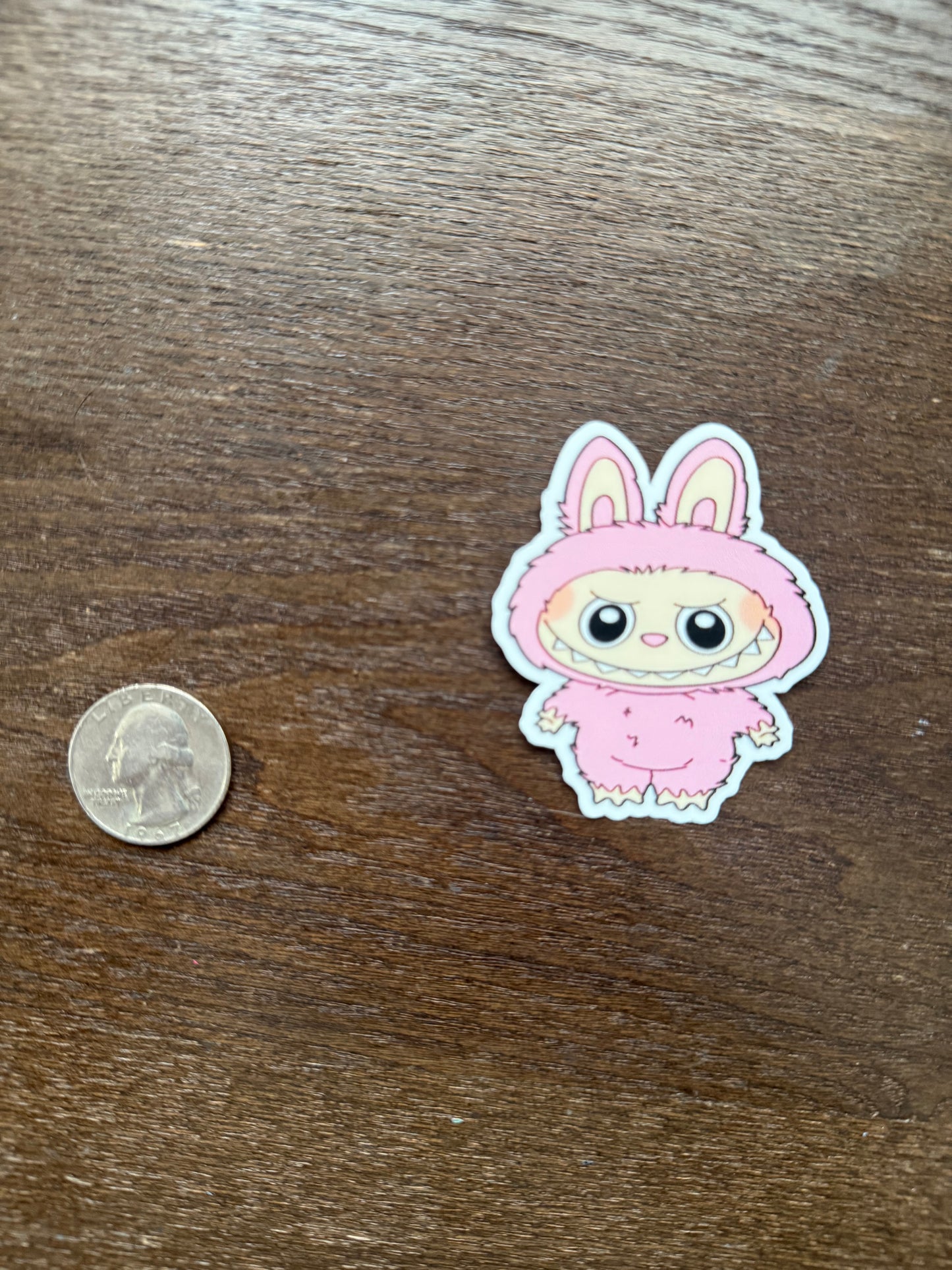 Pink Labubu Sticker | New Colors | Labubu Sticker | Art Toy Vinyl Decal|Waterproof Sticker|Laptop Sticker|Phone Sticker|Water Bottle Sticker