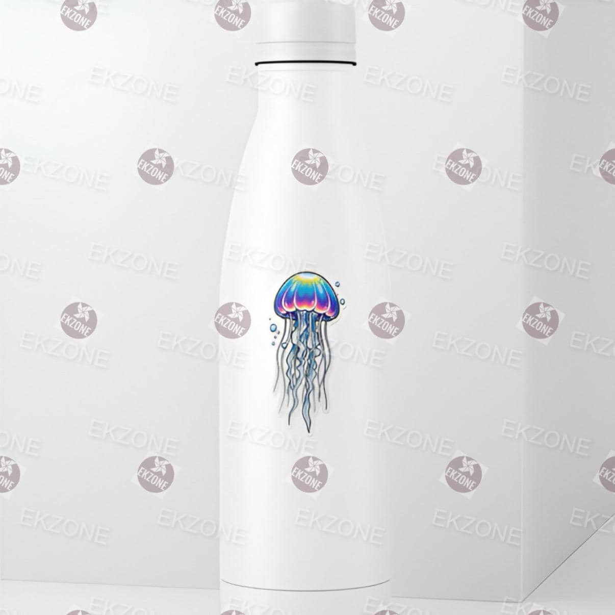 Transparent Rainbow Jellyfish Sticker | Clear Vinyl Marine Life Decal | Cute Ocean Creature Art | Aquatic Tentacle Vinyl | Ocean Lover Gift