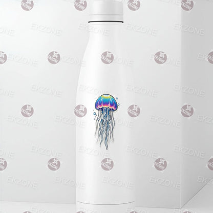 Transparent Rainbow Jellyfish Sticker | Clear Vinyl Marine Life Decal | Cute Ocean Creature Art | Aquatic Tentacle Vinyl | Ocean Lover Gift