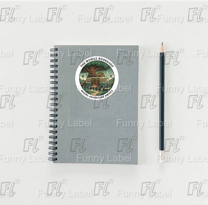 The Mobile Bookshop Sticker - Fantasy Van Life Edition