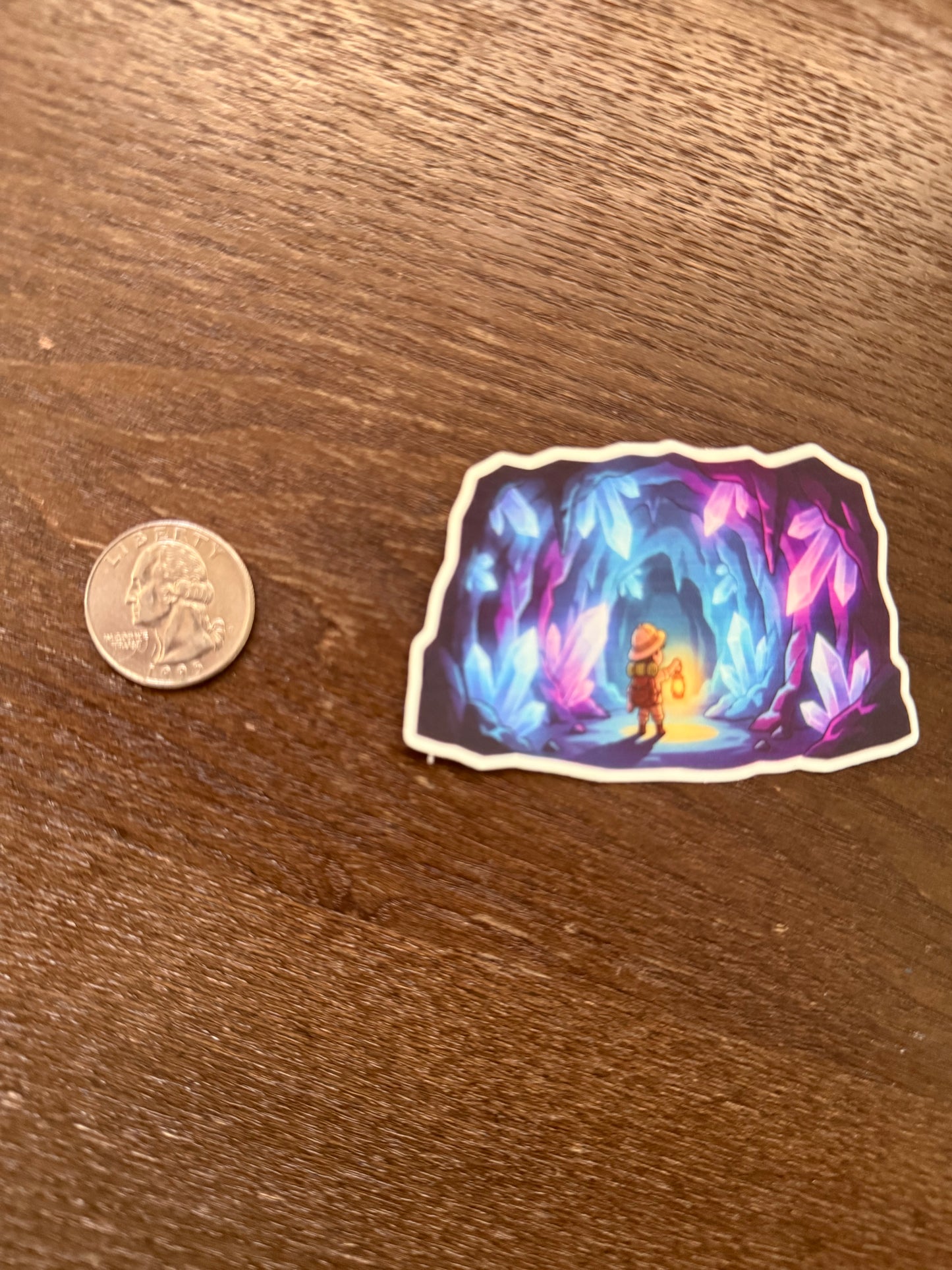 Crystal Cave Explorer Glow-in-the-Dark Adventure Sticker