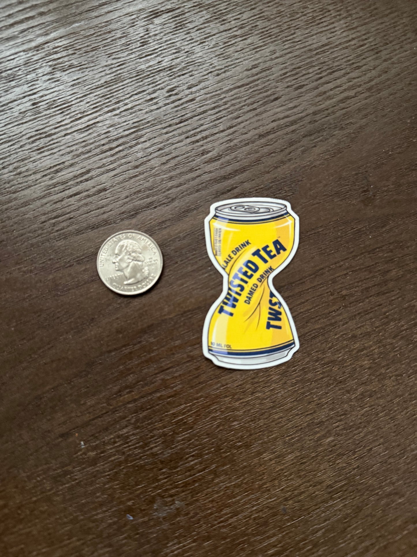 Twisted Tea Can Sticker | Funny Smashed Drink Decal | Twisted Tea Meme Art | Alcohol Pun Vinyl | Hard Iced Tea Fan Gift | Viral Drinkware