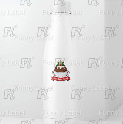 Christmas Pudding Sticker | Happy Sweet Holiday! Decal | Figgy Pudding Foodie Gift