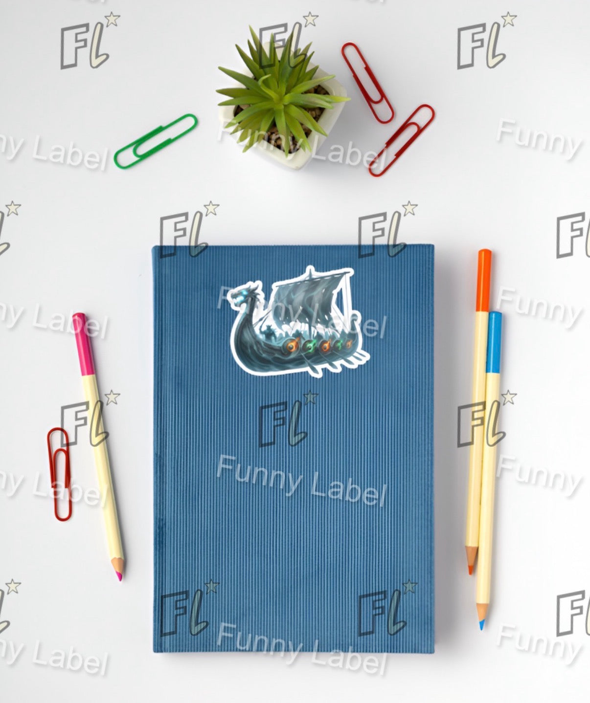 Spectral Longship Glow-in-the-Dark Viking Ghost Ship Sticker