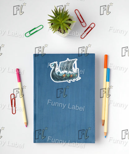 Spectral Longship Glow-in-the-Dark Viking Ghost Ship Sticker