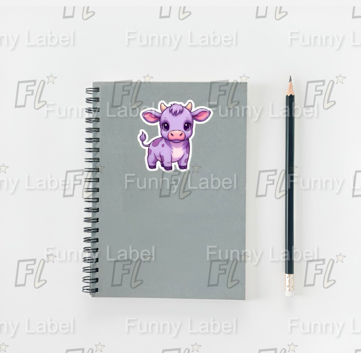 Purple Cow Sticker