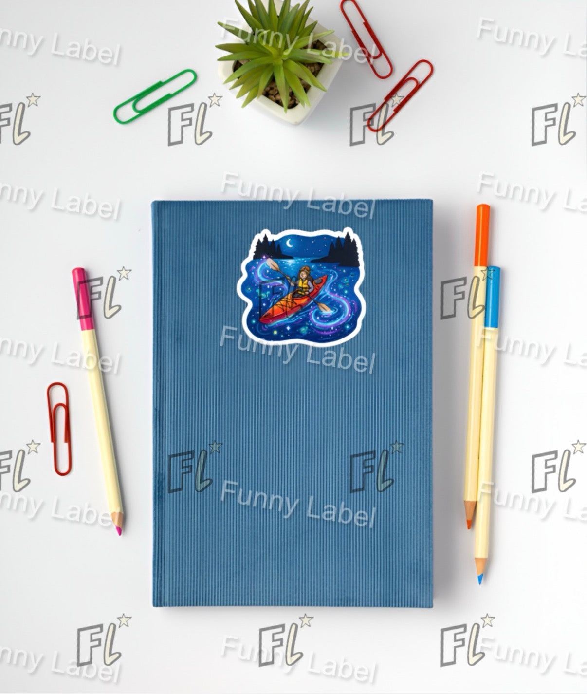 Midnight Paddle Glow-in-the-Dark Magical Kayak Sticker