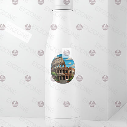 Rome Colosseum Sticker | Italian Landmark Decal | Travel Souvenir Art | Roman Empire Vinyl | Europe Trip Gift | Pop Art Rome Laptop Sticker