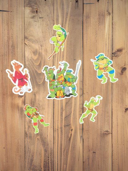 Teenage Mutant Ninja Turtles Sticker Pack | TMNT Decals | Ninja Turtles Gift | 90s Nostalgia Vinyl | Raphael Leonardo Donatello Michelangelo