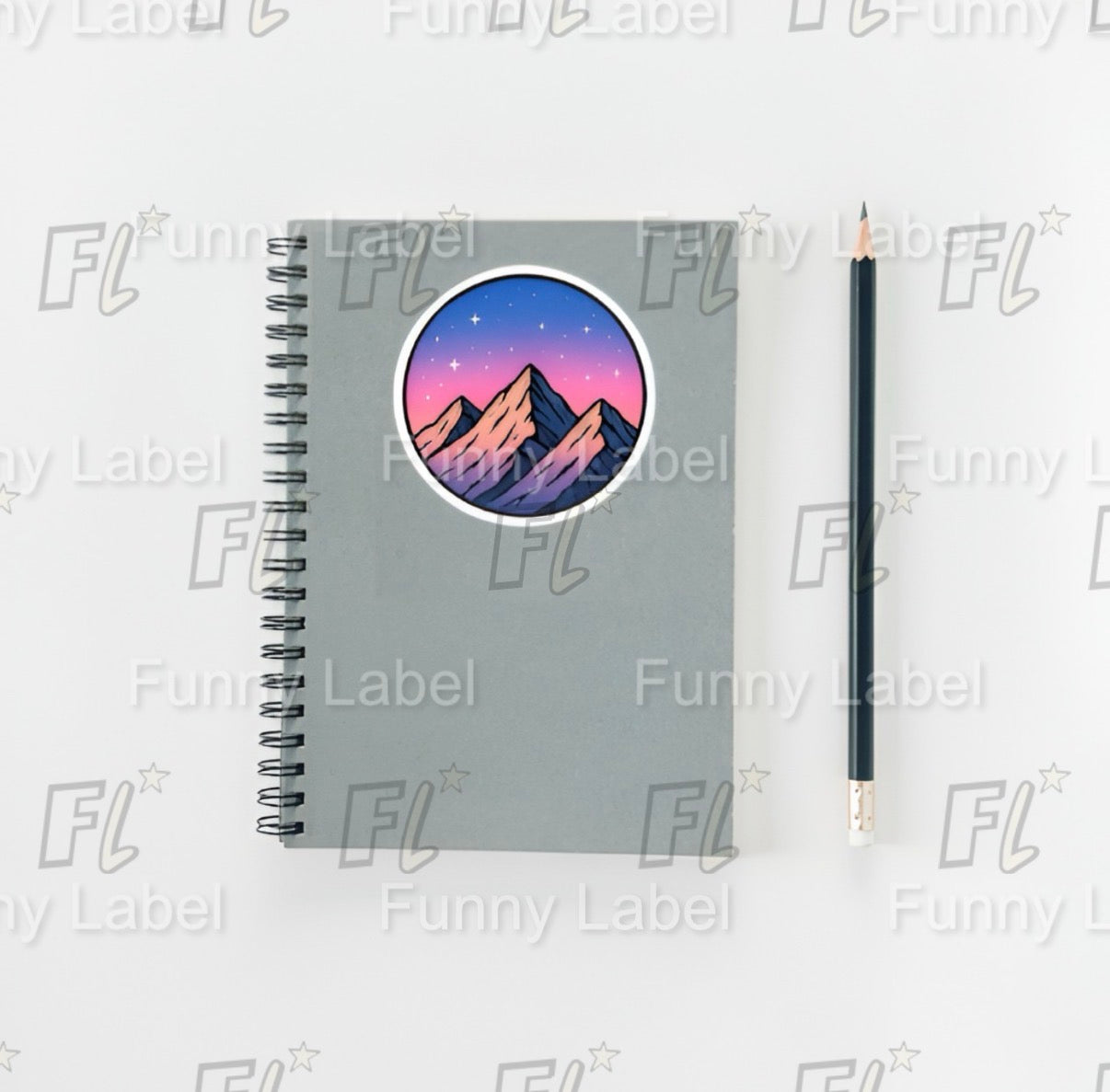 Holographic Twilight Peaks Sticker - Starry Mountain Edition