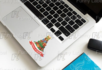 Season of Giving! Sticker | Stack of Christmas Presents Decal | Holiday Gift Box Vinyl