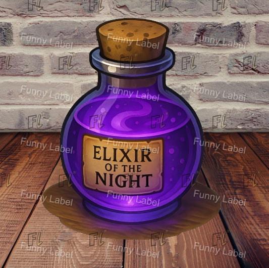 Elixir of the Night Glow-in-the-Dark Potion Sticker