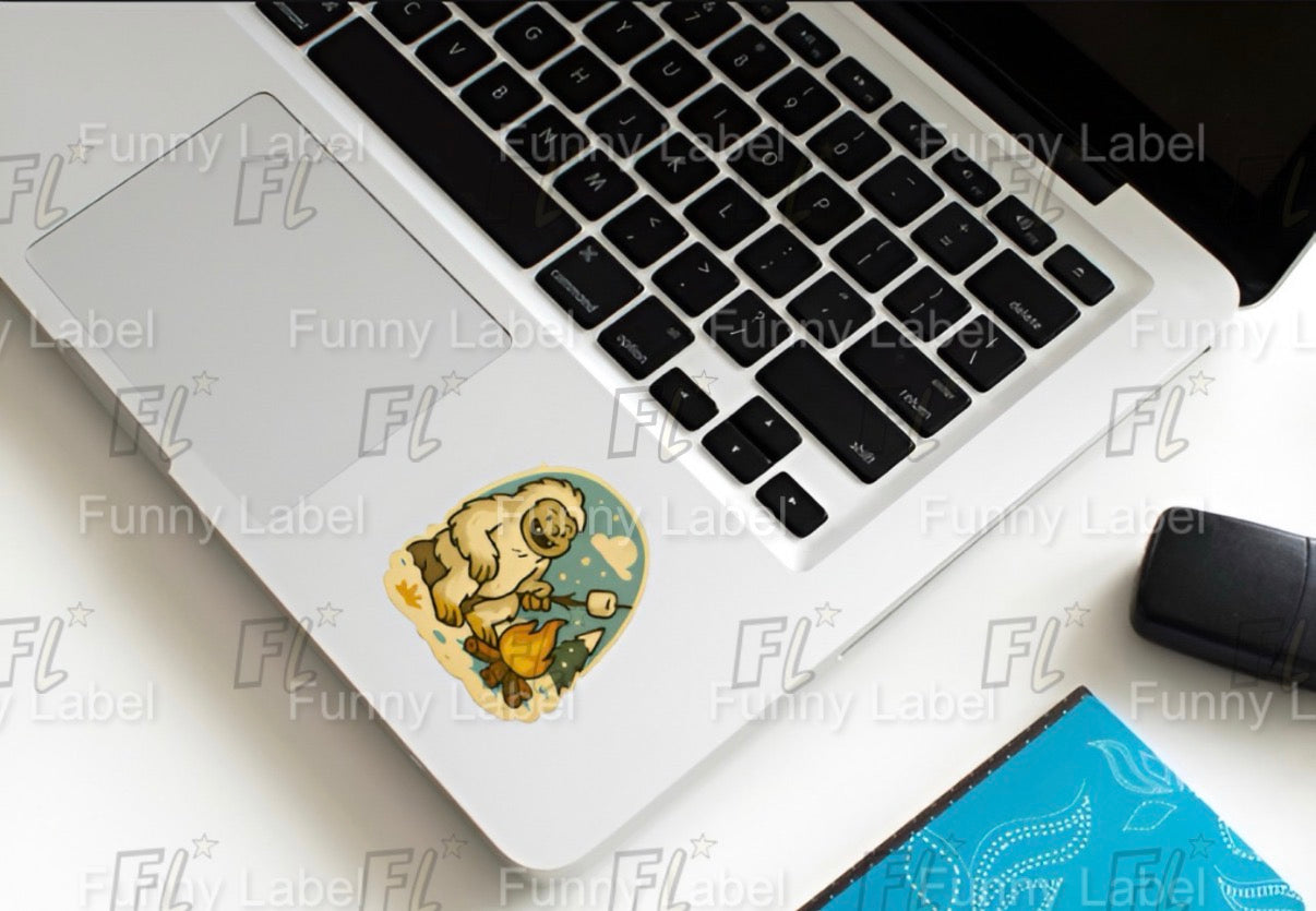 Holographic Yeti Sticker – Waterproof Winter Camping Decal