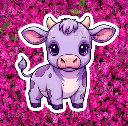 Purple Cow Sticker