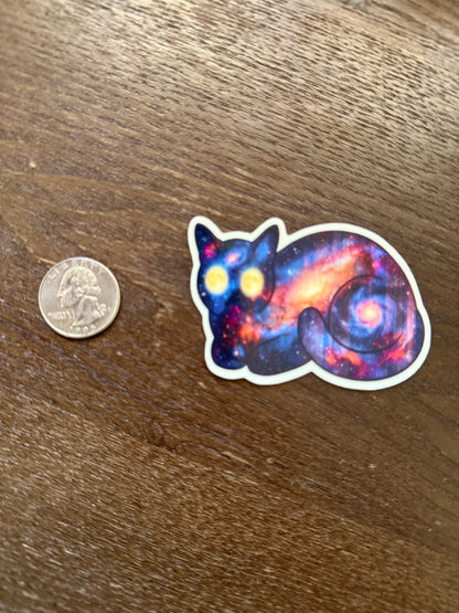 Cosmic Kitty Glow-in-the-Dark Galaxy Sticker