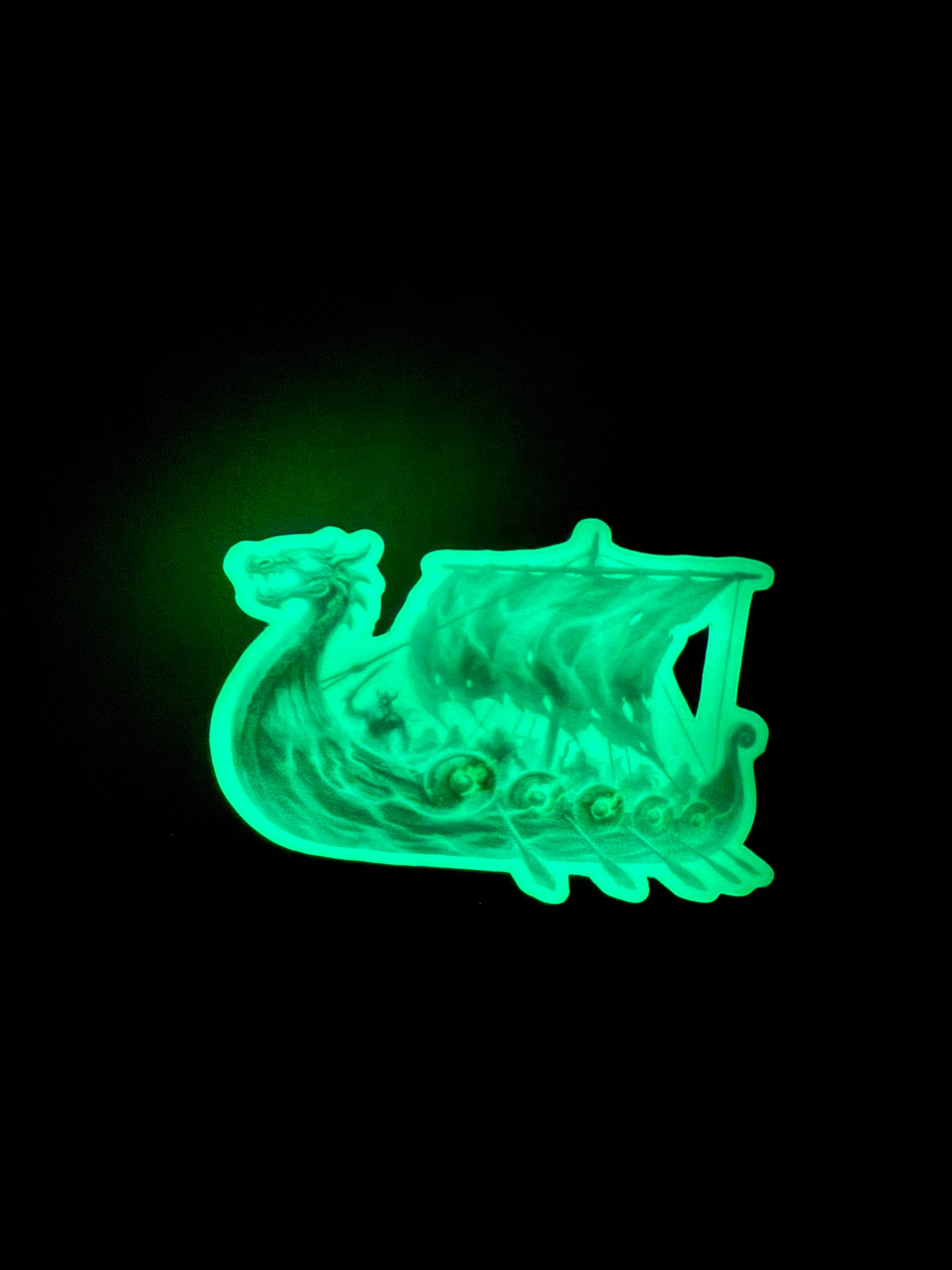 Spectral Longship Glow-in-the-Dark Viking Ghost Ship Sticker