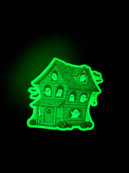 Haunted Manor Glow-in-the-Dark Cute Ghost Sticker