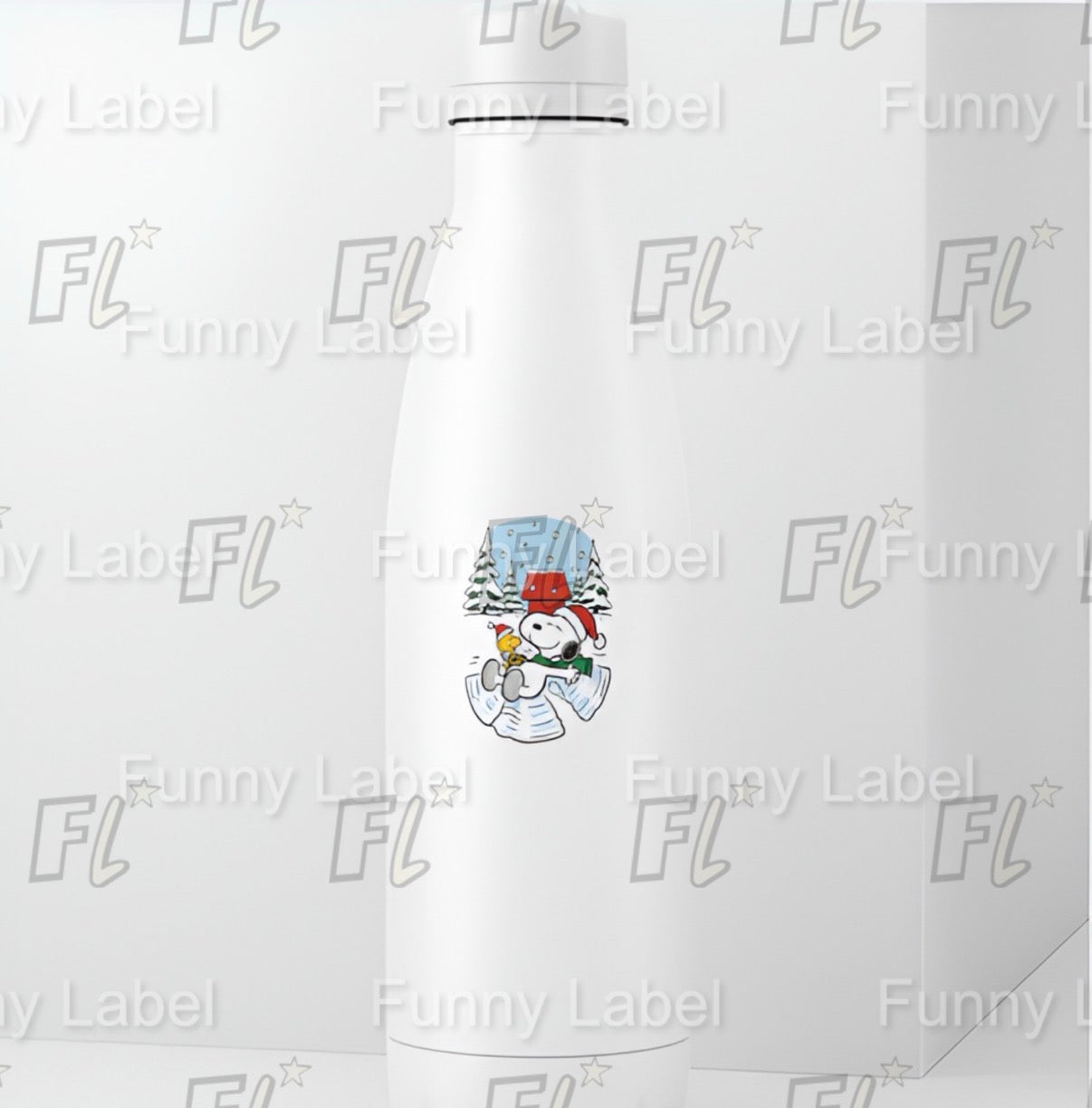 Snoopy Snow Angel Sticker | Woodstock Winter Play Decal | Peanuts Christmas Activity Vinyl