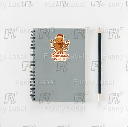 Holographic "Sweet Christmas Wishes" Gingerbread Sticker