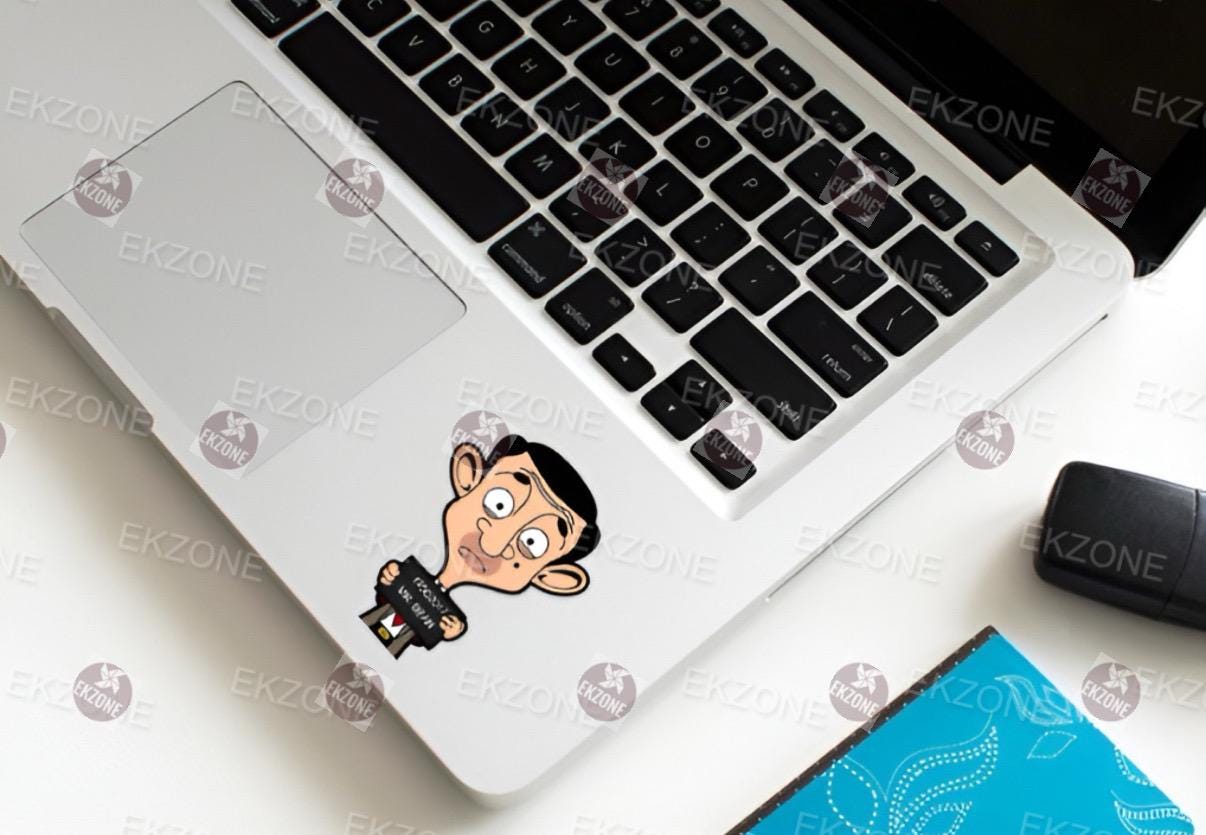 Mr. Bean Mugshot Sticker | Funny Jail Art | Classic British Humor Decal | TV Show Fan Vinyl | Comedic Laptop