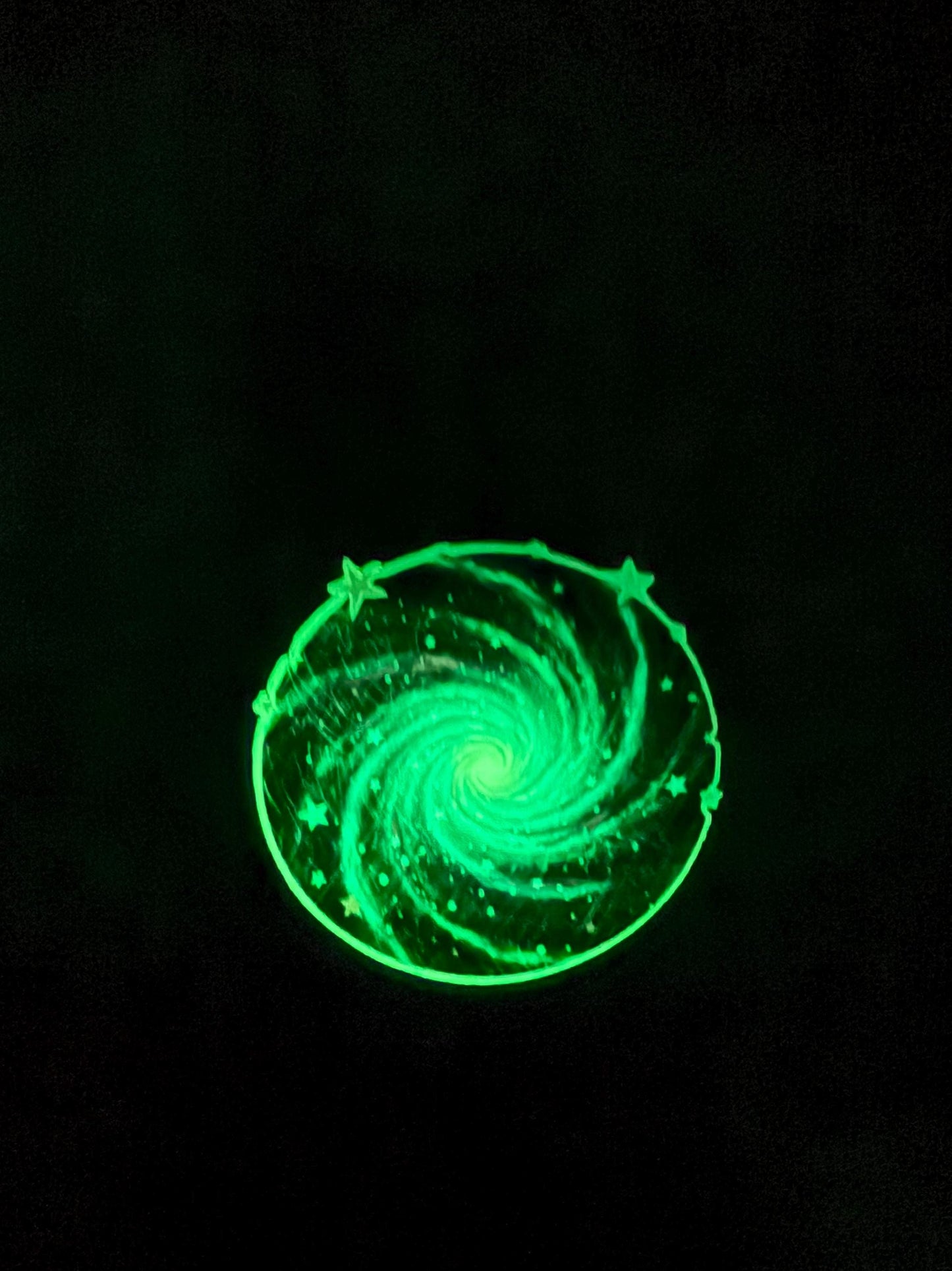 Glow in the Dark Galaxy Sticker | Psychedelic Space Decal | Celestial Cosmos Art | Luminous Star Vinyl | UV Reactive Universe Gift | Magical
