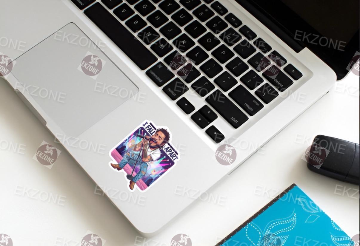 Post Malone I Fall Apart Sticker | Concert Performance Decal | Posty Lover Vinyl | Posty Pop Star Fan Art | Live Show Gift | Posty Laptop