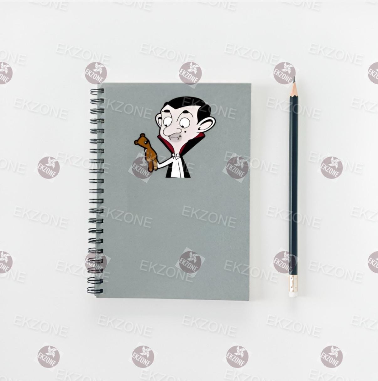 Mr. Bean Vampire Sticker | Funny Halloween Decal | Count Dracula Costume Art | Nostalgic TV Show Gift | Teddy Bear Spooky Vinyl | Fall Decor