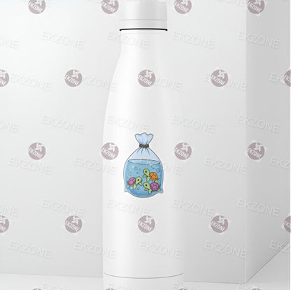 Transparent Bag of Turtle Sticker | Cute Aquatic Decal | Clear Vinyl Turtle in a Bag Art | Kawaii Reptile Vinyl | Pet Lover Gift | Whimsical