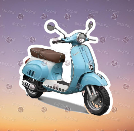 Vespa Scooter Sticker | Retro Moped Decal | Vintage Motor Scooter Art | Italian Travel Vinyl | Classic Vehicle Gift | Mod Aesthetic Laptop